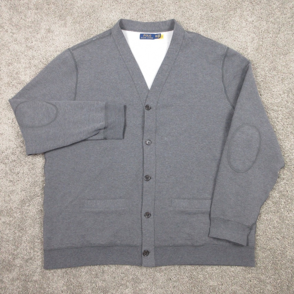Polo by Ralph Lauren Gray V‑Neck Cardigan